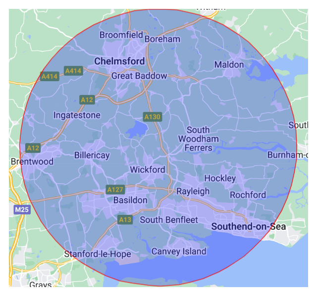 Locations covered